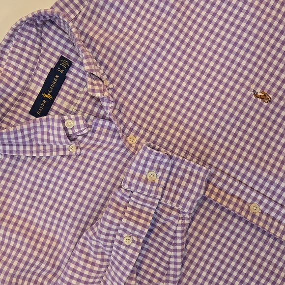 Ralph Lauren Other - Ralph Lauren Men's Lavender Checkered Shirt